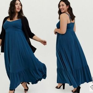 Torrid Navy jersey maxi dress soft knit material